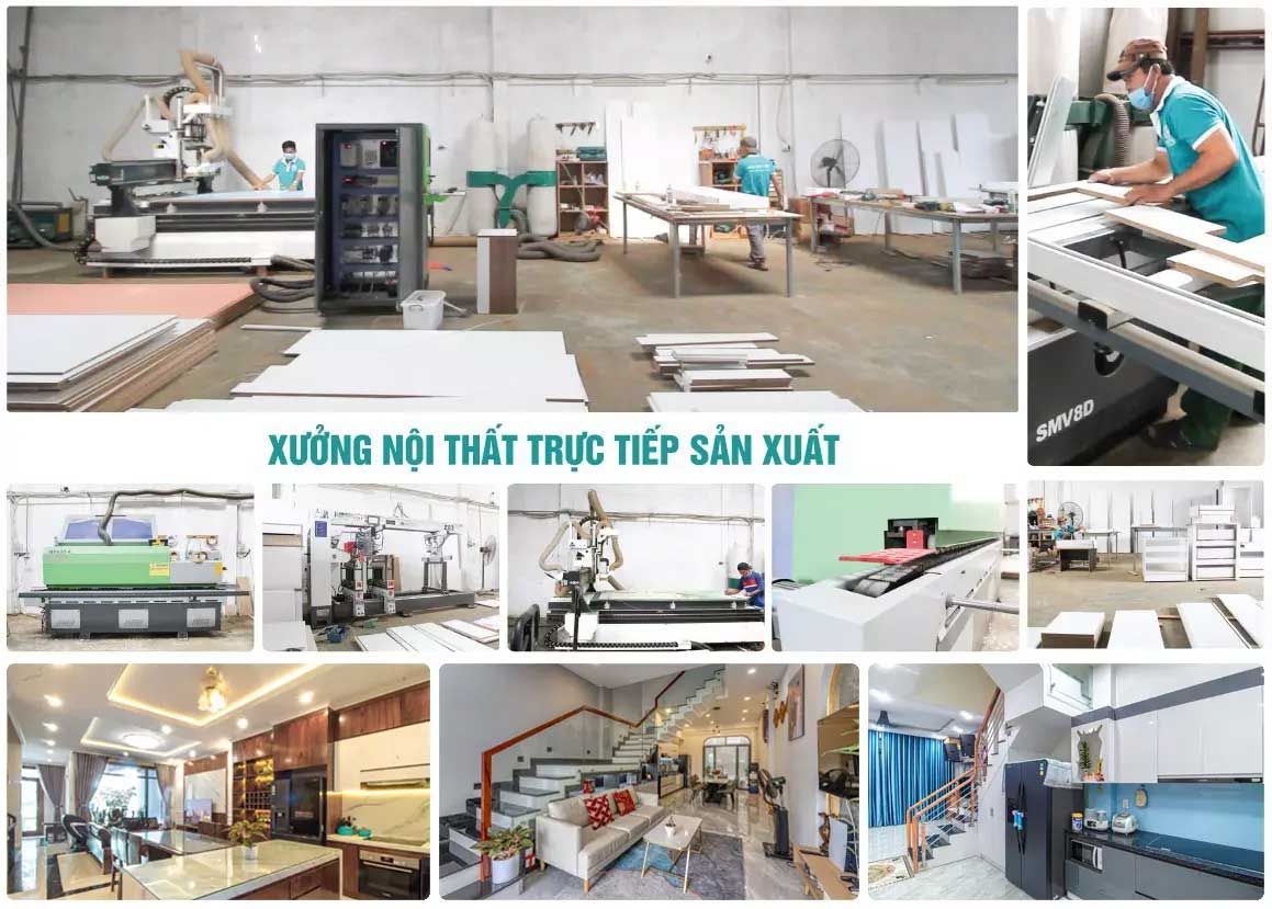 Thiết kế thi công nội thất trọn gói căn hộ chung cư , nhà phố , biệt thự , Xưởng Nội Thất Dũng Châm