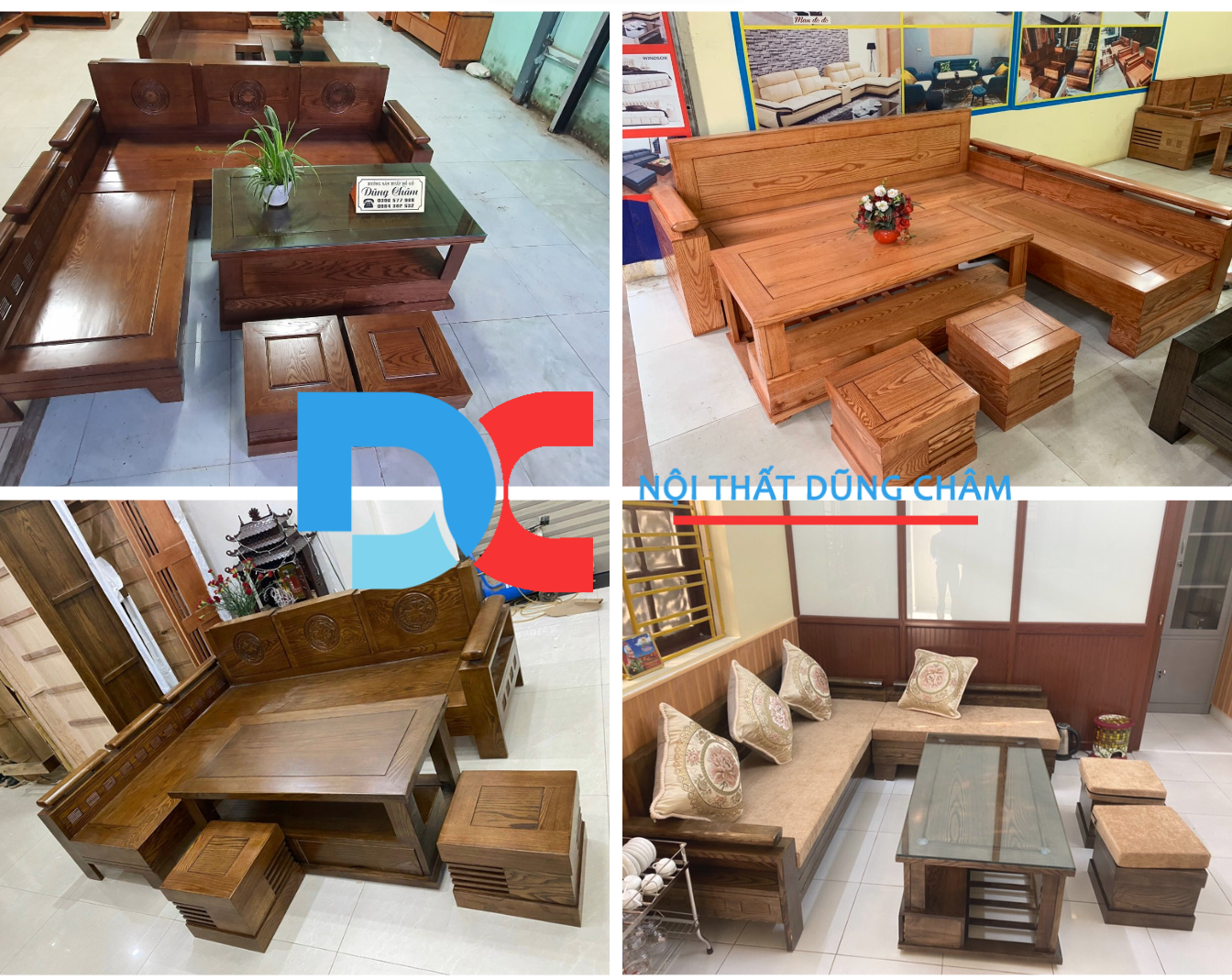 Top 5 bộ bàn ghế sofa gỗ phòng khách nhỏ giá từ 7 triệu
