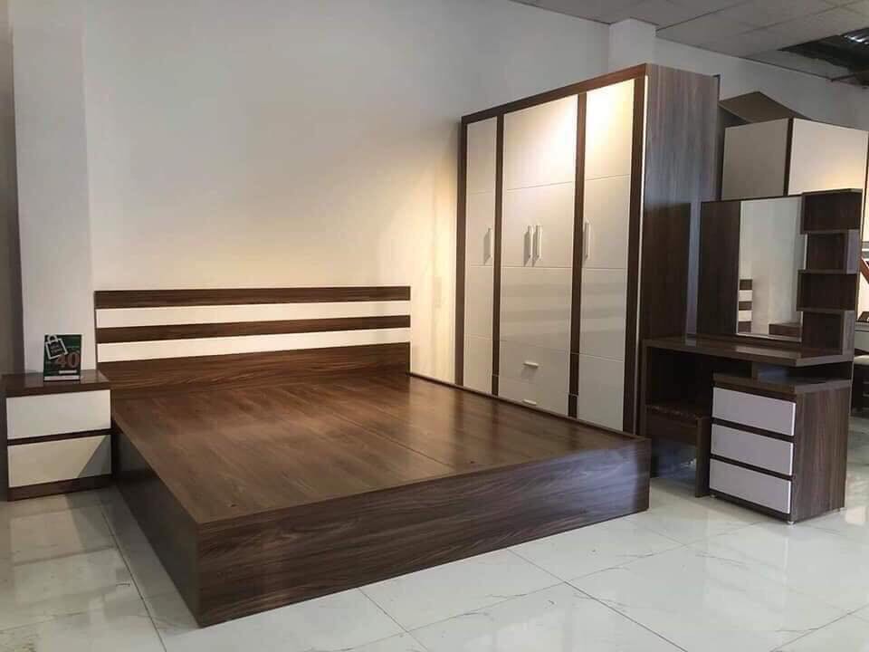 Combo giường ngủ tủ quần áo mẫu mới 2025