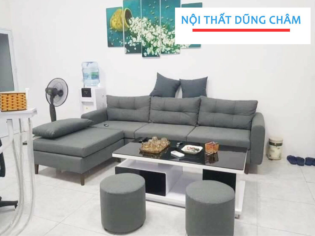 Sofa góc chữ L phòng khách giá rẻ