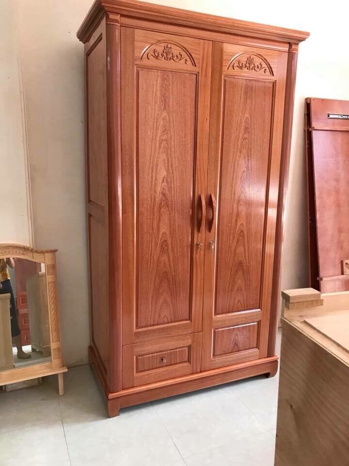 Tủ đôi xoan đào kích thước 1m2